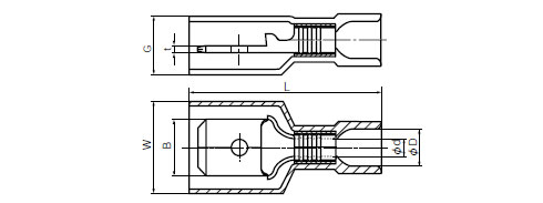 差込形接続端子　ＭＡ形　　250シリーズ　図