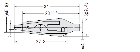 ミノムシクリップ　C型　MJ-008　　寸法図