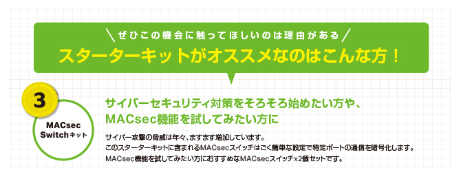 MACsec Switch　スターターキット（2）