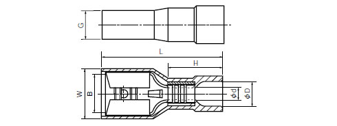 差込形接続端子　ＦＡ形　　250シリーズ　図