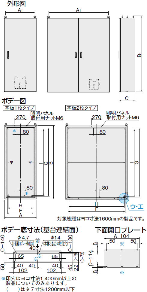 30％OFF】 電材ONLINE日東工業 E50-816A自立制御盤キャビネット 基台付 色ライトベージュ