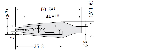 ミノムシクリップ　B型　MJ-006　　寸法図